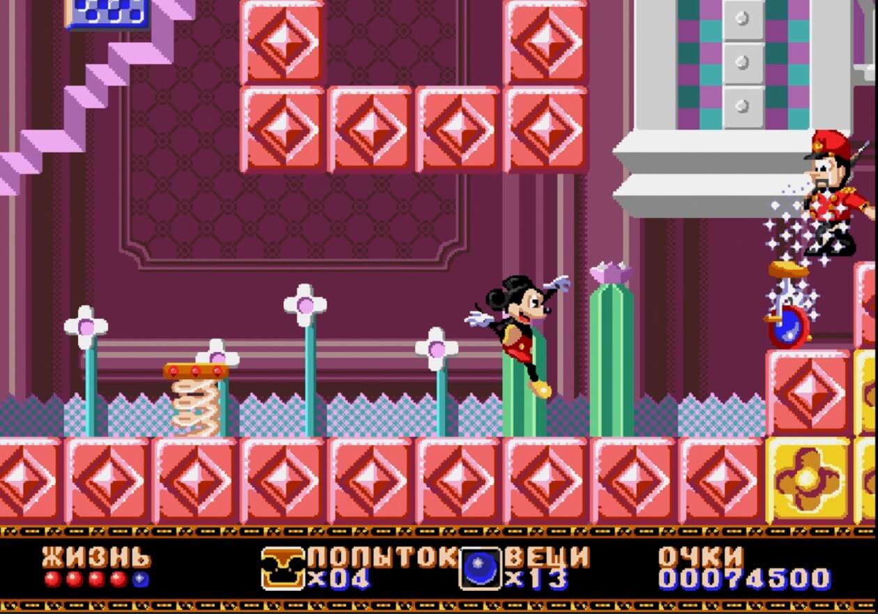 Castle of Illusion starring Mickey Mouse - геймплей игры Sega Mega Drive\Genesis